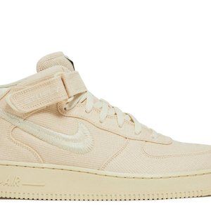NIKE Stussy x Air Force 1 Mid 'Fossil' Size 8W, 6.5M
